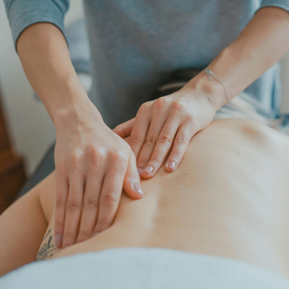 Sports massage therapy session